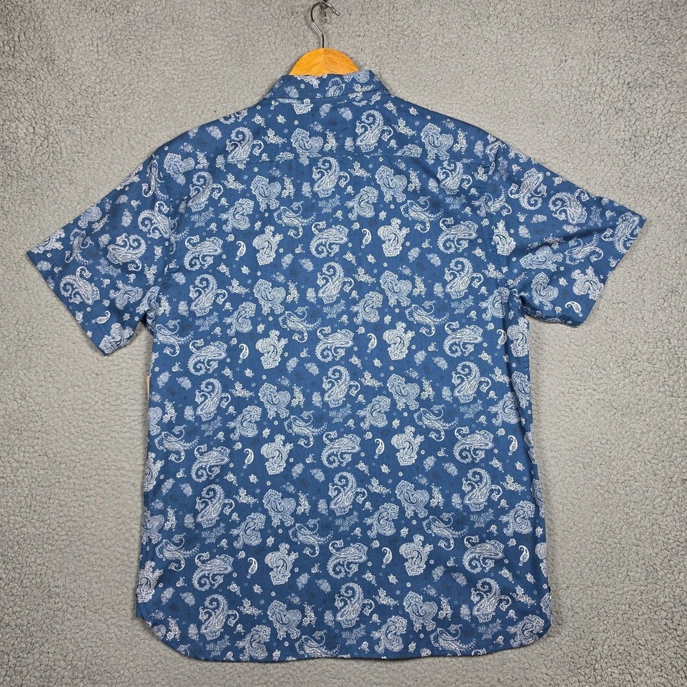 Levis Shirt Mens Size XL Dark Blue Paisely All Over Print Twill Lightweight NEW - Picture 10 of 11